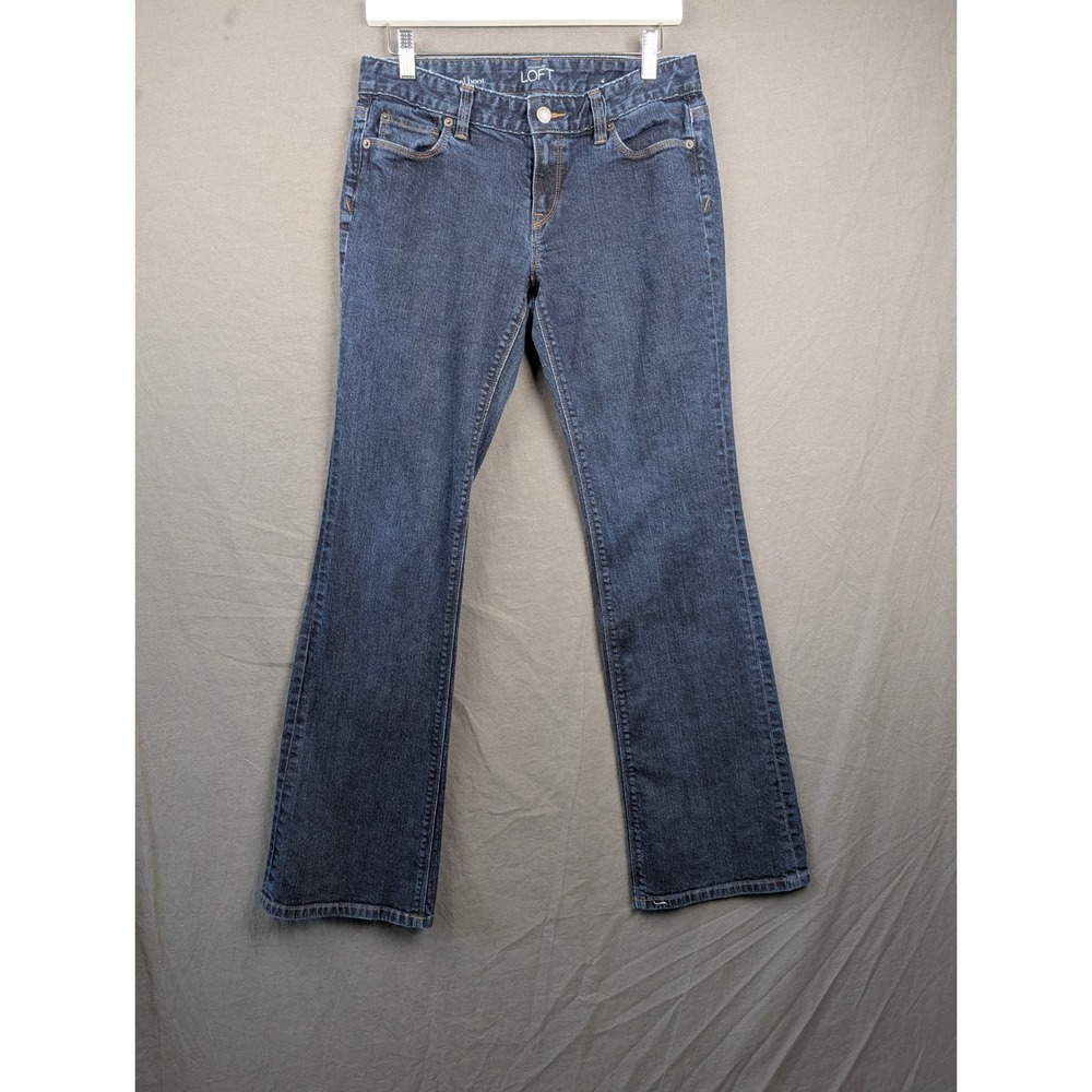 Ann Taylor LOFT Original Bootcut Jeans Dark Wash Blue Denim‎ Size 6 28